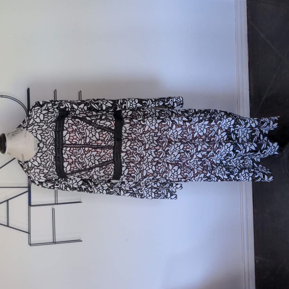 Truly You Long Sleeve Lace Maxi Cocktail Dress